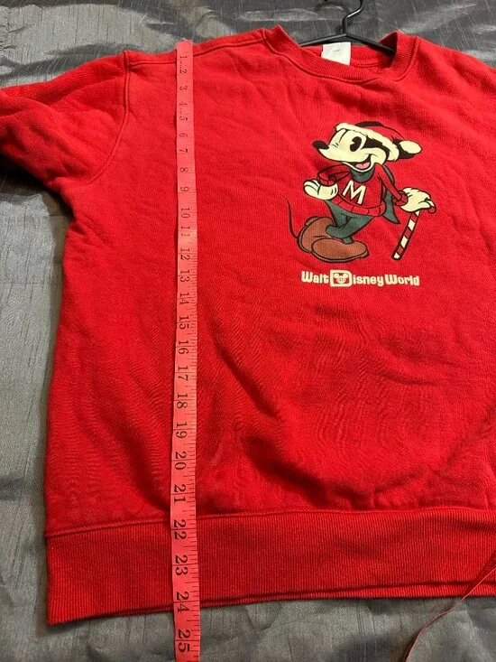 Vintage Disney Holiday Mickey Mouse Sweatshirt Size L - Picture 4 of 12